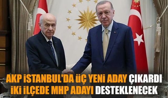 AKP İstanbul'da üç yeni aday çıkardı, iki ilçede MHP adayı desteklenecek