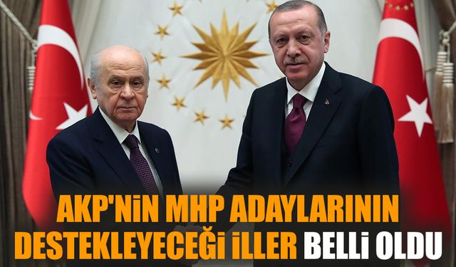 AKP'nin MHP adaylarının destekleyeceği iller belli oldu