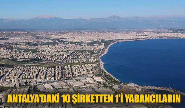 Antalya'daki 10 şirketten 1'i yabancıların