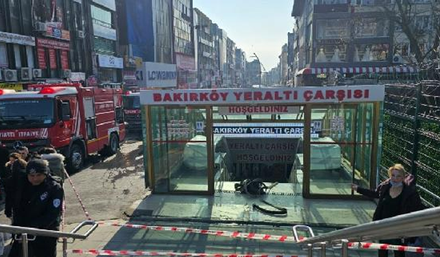 Bakırköy yeraltı çarşısında yangın