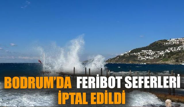 Bodrum’da fırtına; feribot seferleri iptal edildi