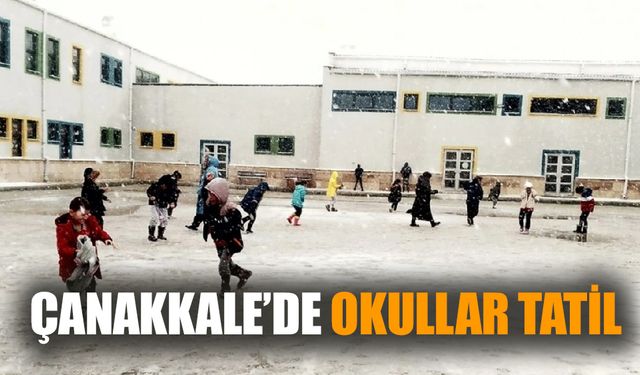 Çanakkale'de eğitime ara verildi