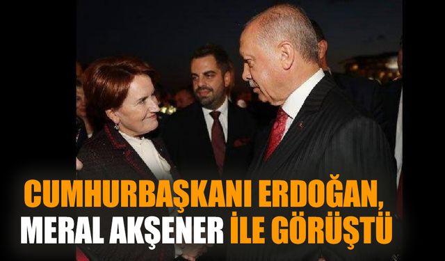 Cumhurbaşkanı Erdoğan, Meral Akşener ile görüştü