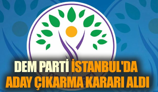 DEM Parti İstanbul'da aday çıkarma kararı aldı