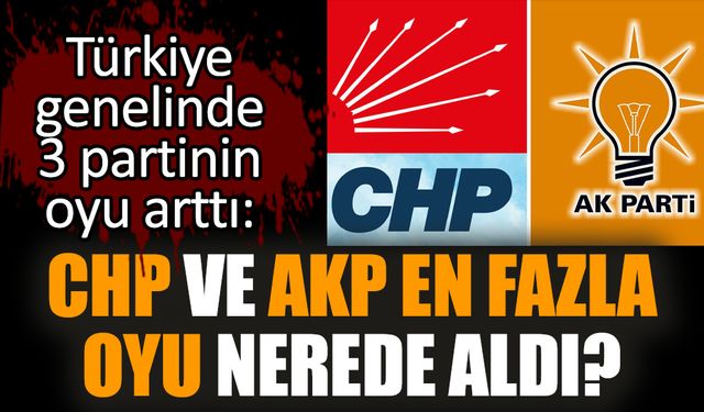 CHP ve AKP en fazla oyu nerede aldı?