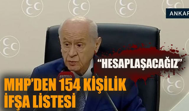 MHP'den 154 kişilik ifşa listesi: Hesaplaşacağız!