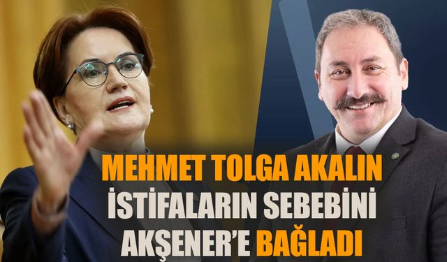 Mehmet Tolga Akalın, ardı arkası kesilmeyen istifalar için Meral Akşener'i suçladı