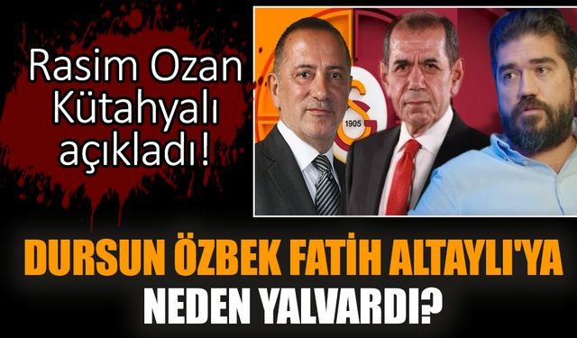 Dursun Özbek, Fatih Altaylı'ya neden yalvardı?