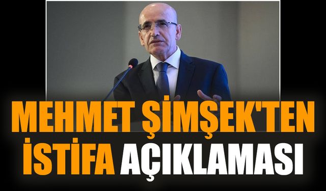 Mehmet Şimşek'ten istifa açıklaması