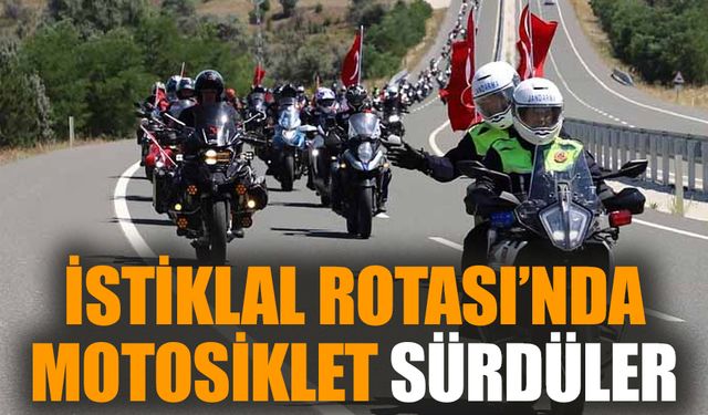 İstiklal Rotası'nda motosiklet sürdüler