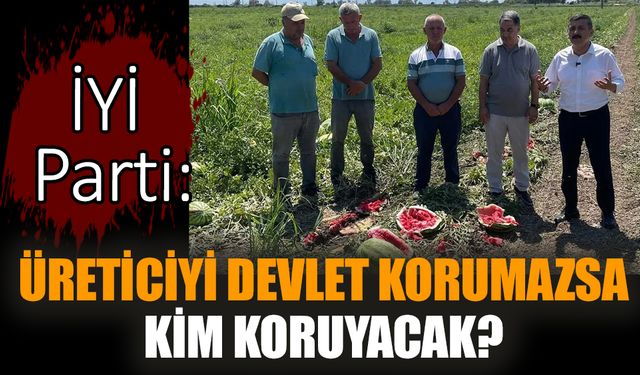 İYİ Parti: Üreticiyi devlet korumazsa kim koruyacak?