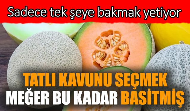 Tatlı kavunu seçmek meğer bu kadar basitmiş