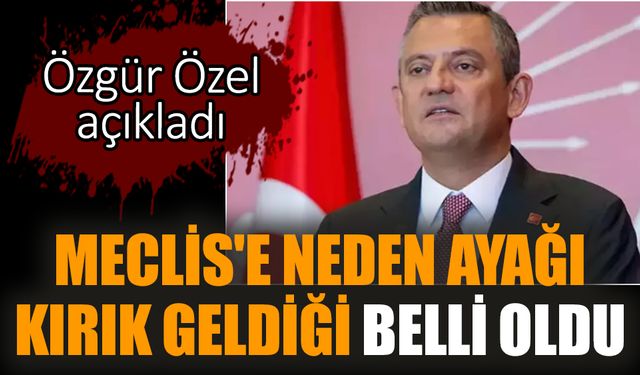 Meclis'e neden ayağı kırık geldiği belli oldu. Özel açıkladı