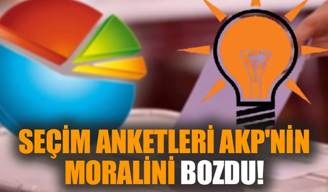 Seçim anketleri AKP'nin moralini bozdu!