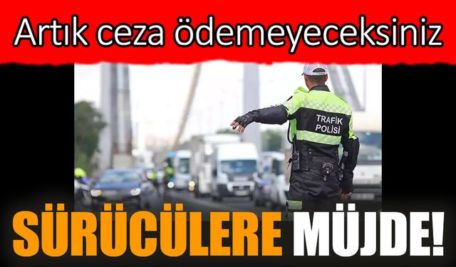 Sürücülere müjde! Artık ceza ödemeyeceksiniz