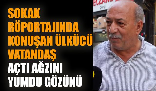 Sokak röportajında konuşan Ülkücü vatandaş açtı ağzını yumdu gözünü