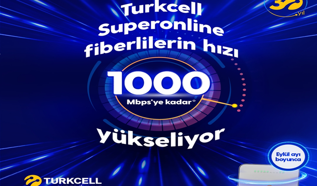 Turkcell'den Ücretsiz 1000 Mbps Fiber İnternet