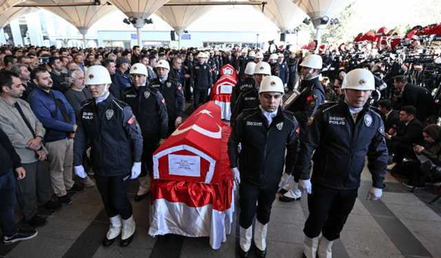 TUSAŞ şehitleri son yolculuğuna uğurlandı