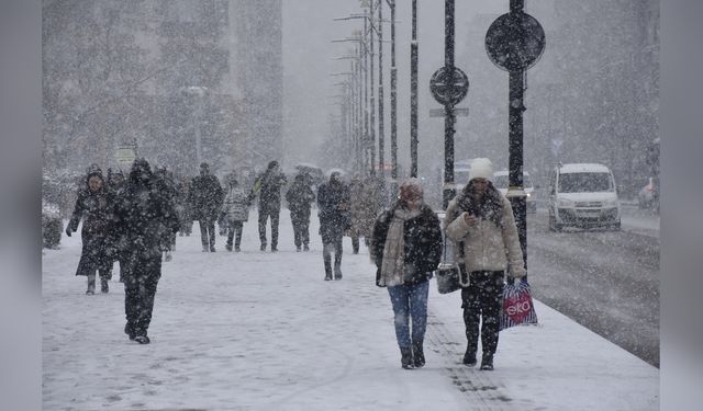 Sivas'ta yoğun kar yağışı etkili oldu