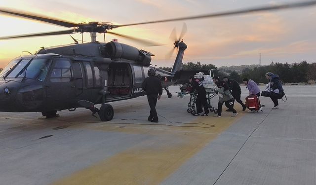 Askeri helikopter, 2,5 aylık Kenan bebeği kurtarmak için havalandı