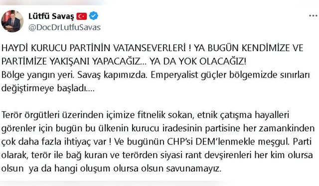 Lütfü Savaş CHP Üyeliğinden İhraç Edildi