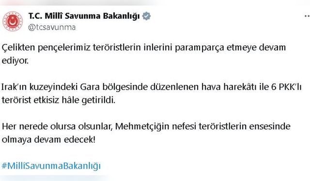 Irak'ın Kuzeyinde Terörle Mücadele Operasyonu