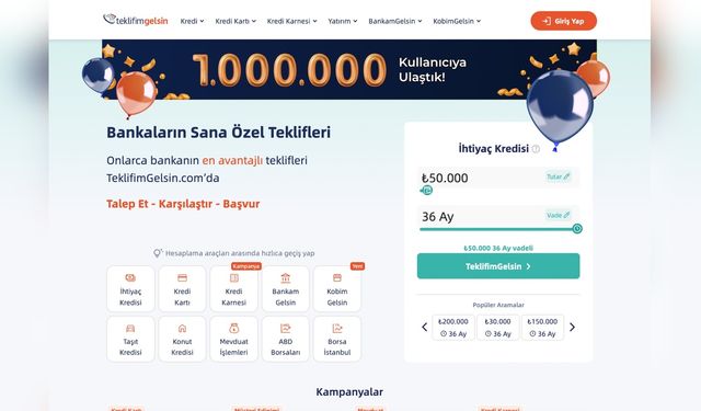 TeklifimGelsin, Üye Sayısını 1 Milyona Çıkardı