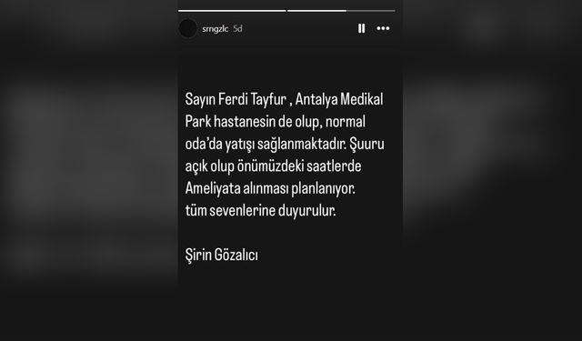 Ferdi Tayfur'un Sağlık Durumunda Ameliyat Süreci Başlıyor