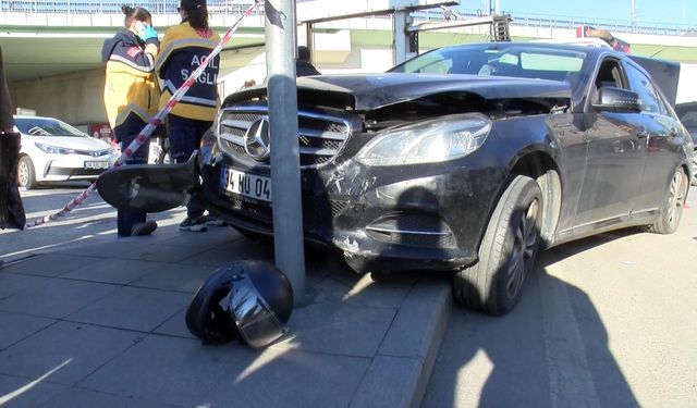 Şişli'de Ters Yönde Giden Araç Motosikletliye Çarptı