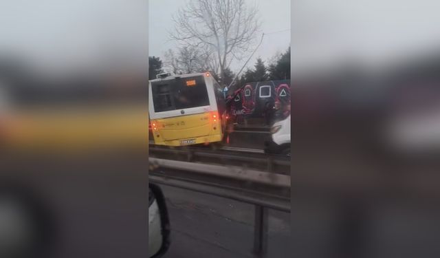 Bahçelievler'de İETT Otobüsü Kaza Yaptı