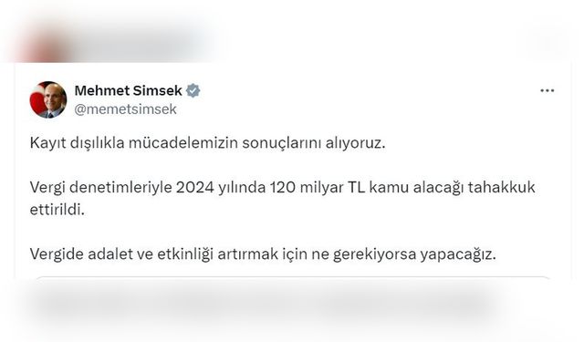 Vergi Denetimleri ile Kamu Alacakları 120 Milyar TL'ye Ulaştı