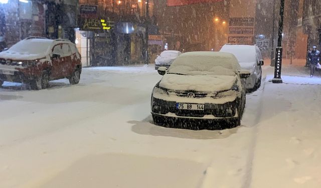 Ardahan ve Kars'ta Kar Yağışı Etkili Olmaya Başladı