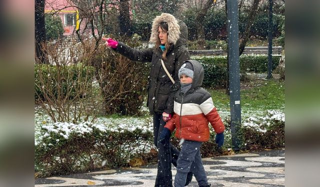 Trakya'nın Yüksek Kesimlerine Kar Yağdı