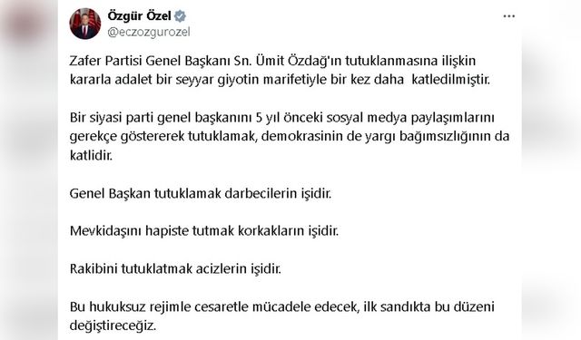 Zafer Partisi'nde Görev Değişikliği: Şehirlioğlu Genel Başkan Vekili Oldu