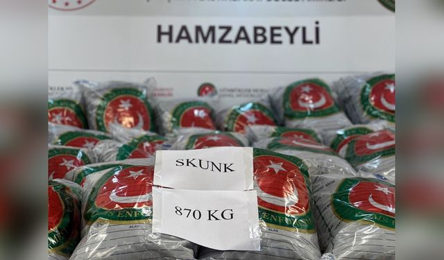 Hamzabeyli Sınır Kapısı'nda Uyuşturucu Operasyonu: 870 Kilo Skunk Yakalandı