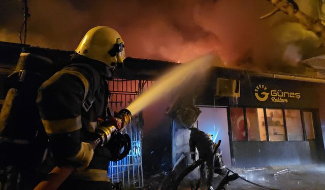 Edirne'deki Yangın, Beş İş Yerini Etkiledi