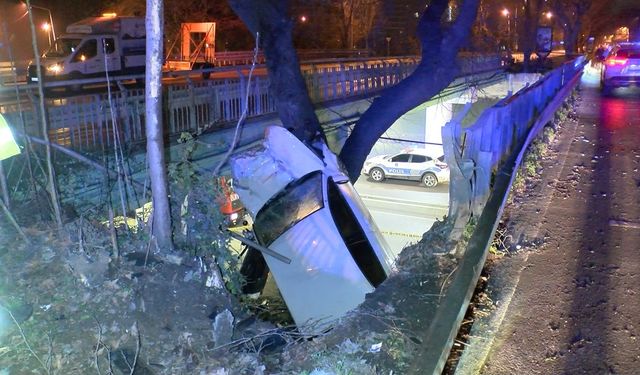 Bakırköy'de Alkollü Sürücü Viyadükten Düştü