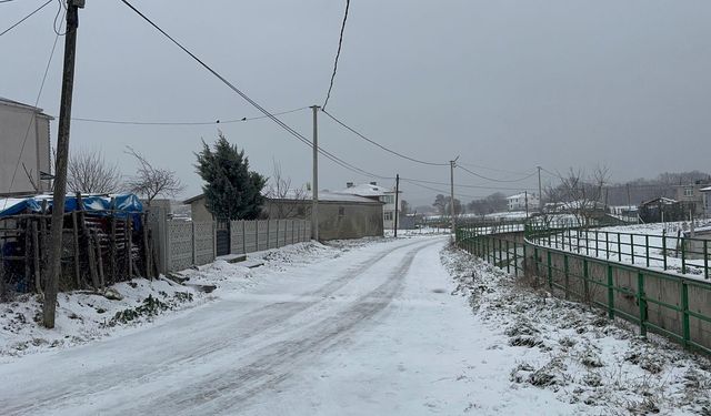 Tekirdağ'ın Yüksek Kesimlerinde Kar Yağışı Etkili Oldu