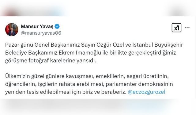 Mansur Yavaş, Birlik Vurgusu Yaptı