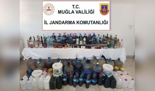 Muğla'da Sahte İçki Operasyonu: 555 Litre Ele Geçirildi