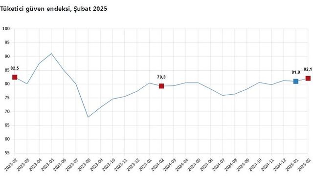 Şubat Ayında Tüketici Güven Endeksi Yükseldi