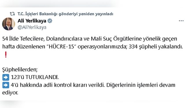 Tefecilere Yönelik Dev Operasyon: 123 Kişi Tutuklandı