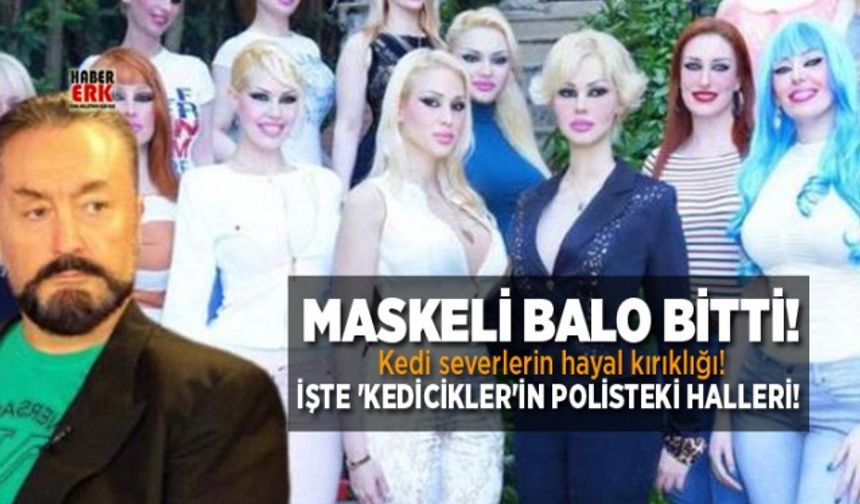 Maskeli balo bitti! İşte 'kedicikler'in polisteki halleri!