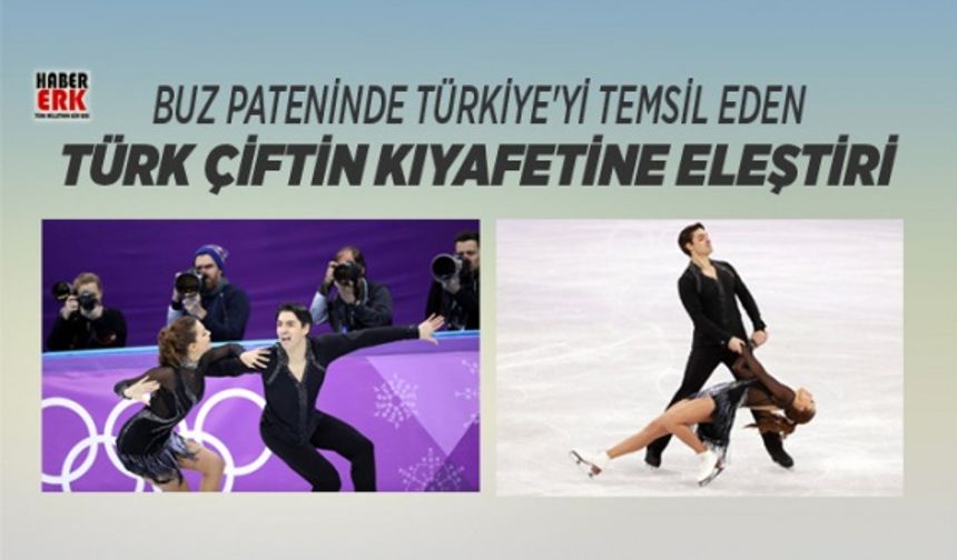 Buz pateninde Türkiye'yi temsil eden Türk çiftin kıyafetine eleştiri
