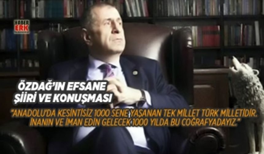 Prof. Dr. Ümit Özdağ'ın efsane şiiri ve konuşması