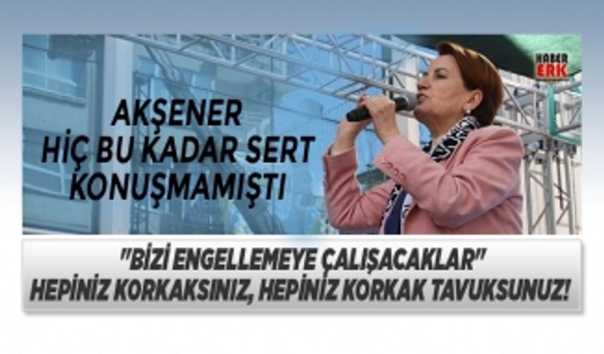 Akşener hiç bu kadar sert konuşmamıştı "Hepiniz korkaksınız, hepiniz korkak tavuksunuz!"