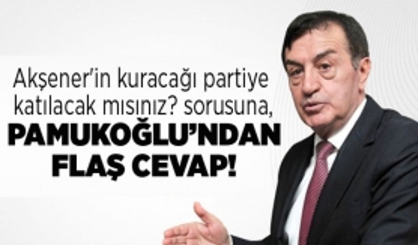 Akşener'in kuracağı partiye  katılacak mısınız? sorusuna, Pamukoğlu’ndan flaş cevap!