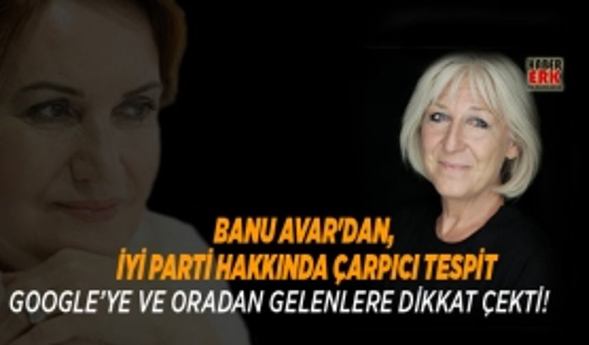 Banu Avar'dan,  İyi Parti hakkında çarpıcı tespit