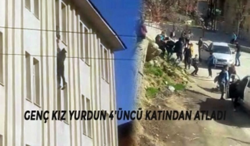 Genç kız yurdun 4'üncü katından atladı