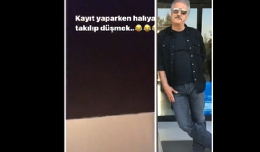 Tamer Karadağlı video çekerken yere düştü